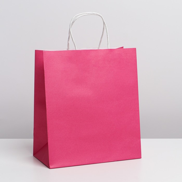 

Пакет крафтовый Pink, 22 х 25 х 12 см, Розовый