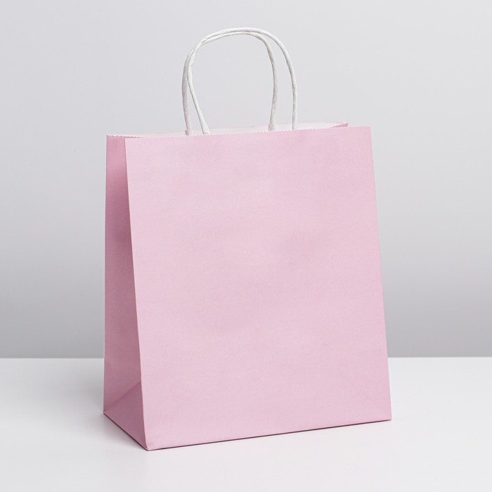 

Пакет крафтовый Sweet, 22 х 25 х 12 см, Розовый