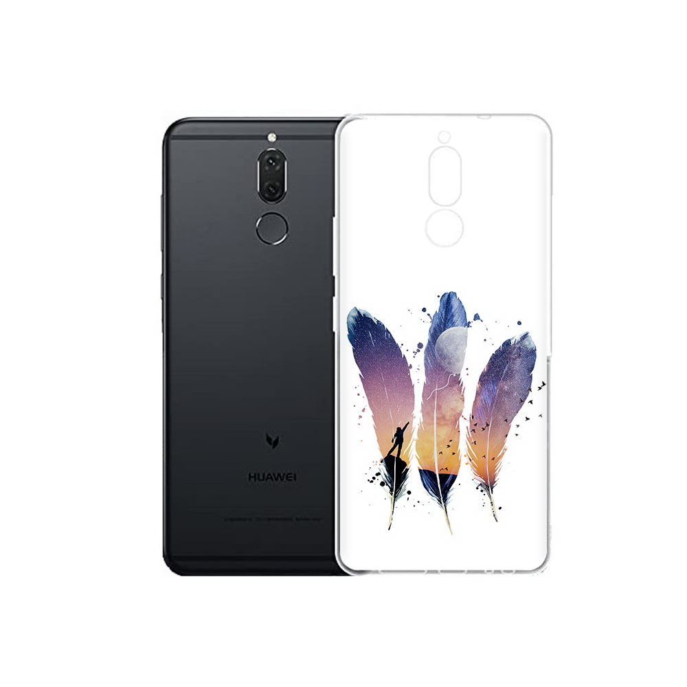 

Чехол MyPads Tocco для Huawei Nova 2i небесные перья (PT92543.64.519), Прозрачный, Tocco