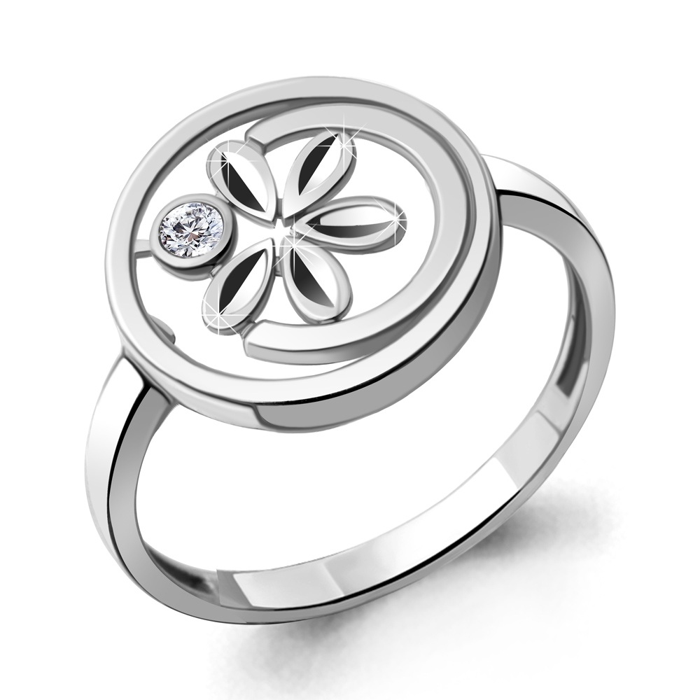 

Кольцо из серебра с фианитом р. 18 Aquamarine 67329А_925_р, 67329А_925_р