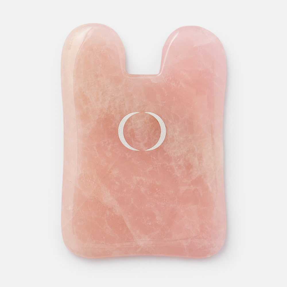 Скребок гуаша для лица Quarz из розового кварца