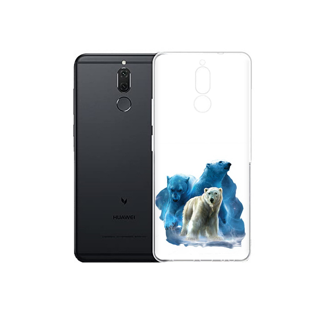 

Чехол MyPads Tocco для Huawei Nova 2i полярный медведь (PT92543.64.549), Прозрачный, Tocco