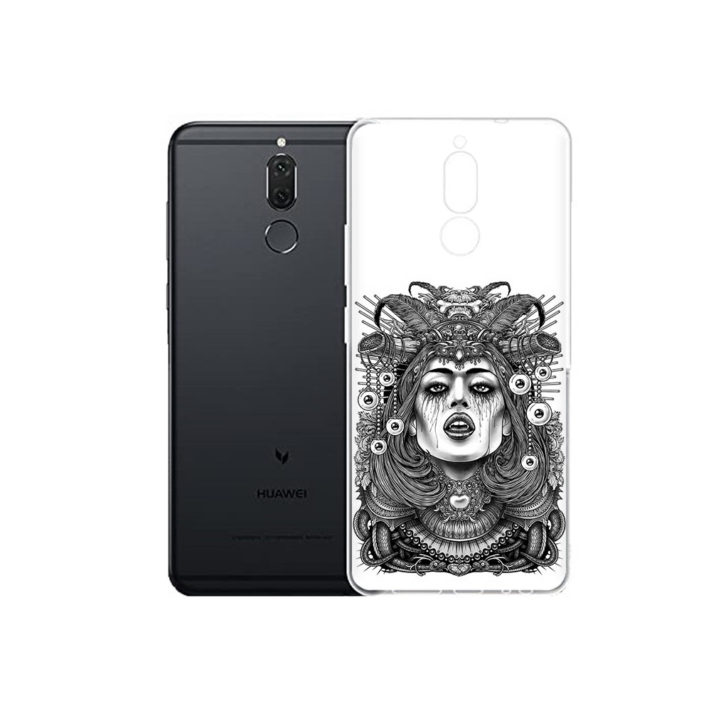 

Чехол MyPads Tocco для Huawei Nova 2i портрет девушки черно белый (PT92543.64.551), Прозрачный, Tocco