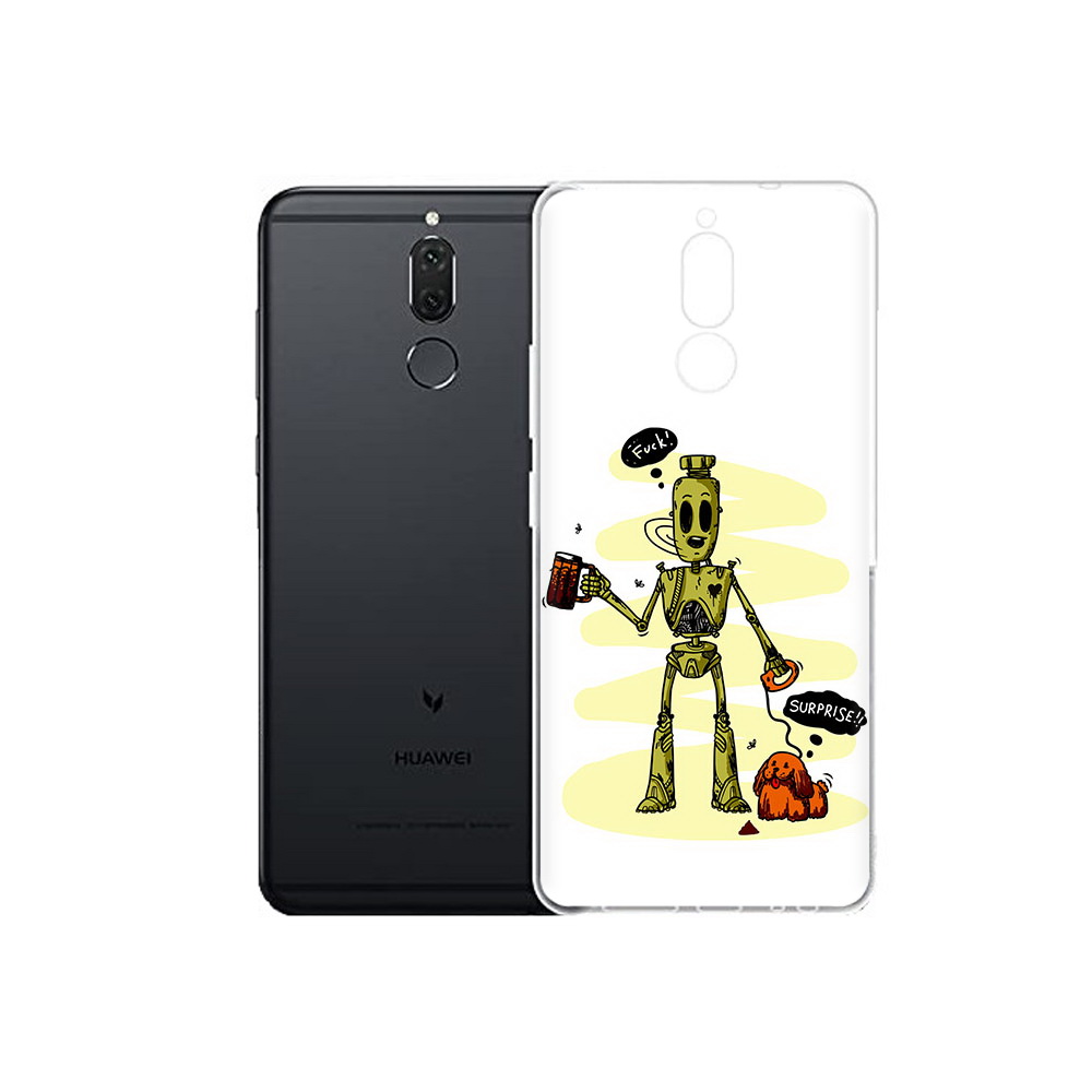 

Чехол MyPads Tocco для Huawei Nova 2i прикольный робот (PT92543.64.557), Прозрачный, Tocco