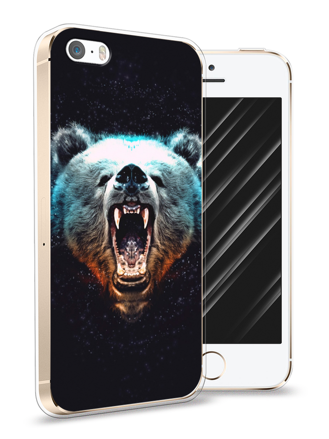 

Чехол Awog на Apple iPhone 5/5S/SE / Айфон 5/5S/SE "Медведь", Разноцветный, 10350-2