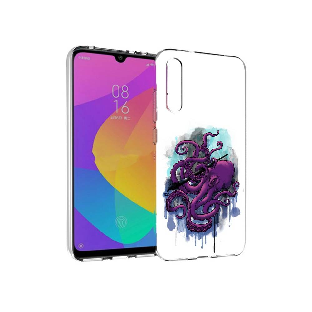 

Чехол MyPads Tocco для Xiaomi Mi CC9e фиолетовый осьминог (PT134188.271.658), Прозрачный, Tocco