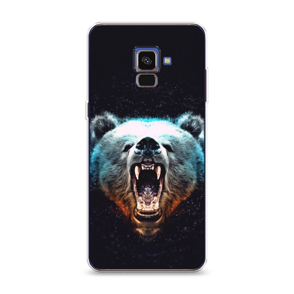 

Чехол Awog на Samsung Galaxy A8 2018 "Медведь", Разноцветный, 25450-2