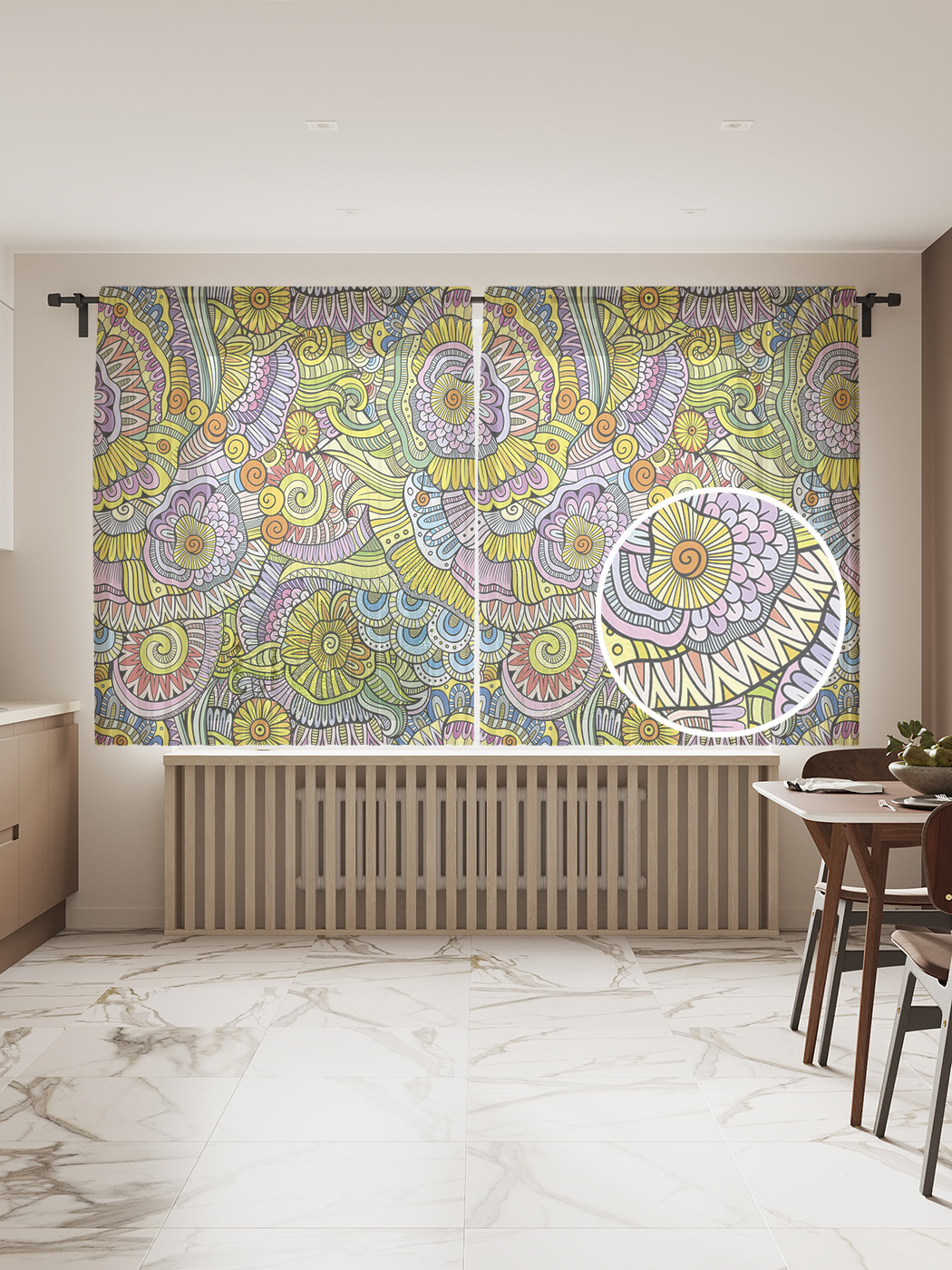 

Фототюль JoyArty "Творение мысли", 145x180 см (2 полотна со шторной лентой + 50 крючков), Творение мысли