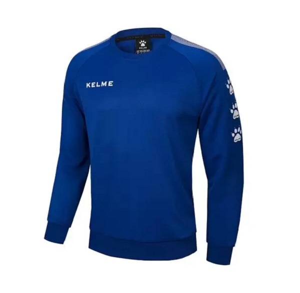 

Толстовка мужская KELME Knitted round neck sweater синяя 46 RU, Knitted round neck sweater