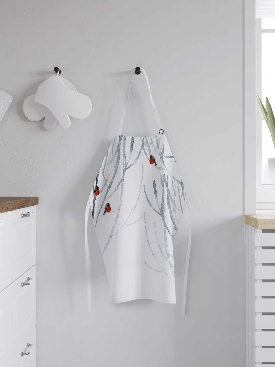 

Фартук женский JoyArty для готовки "Эскиз деревьев", универсальный размер, Белый