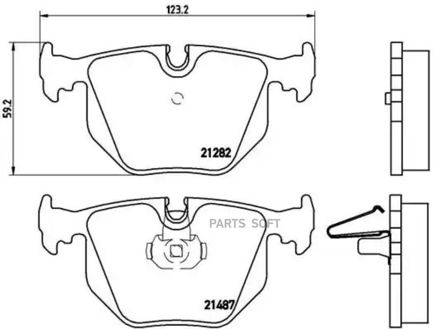 

Тормозные колодки BREMBO P06044