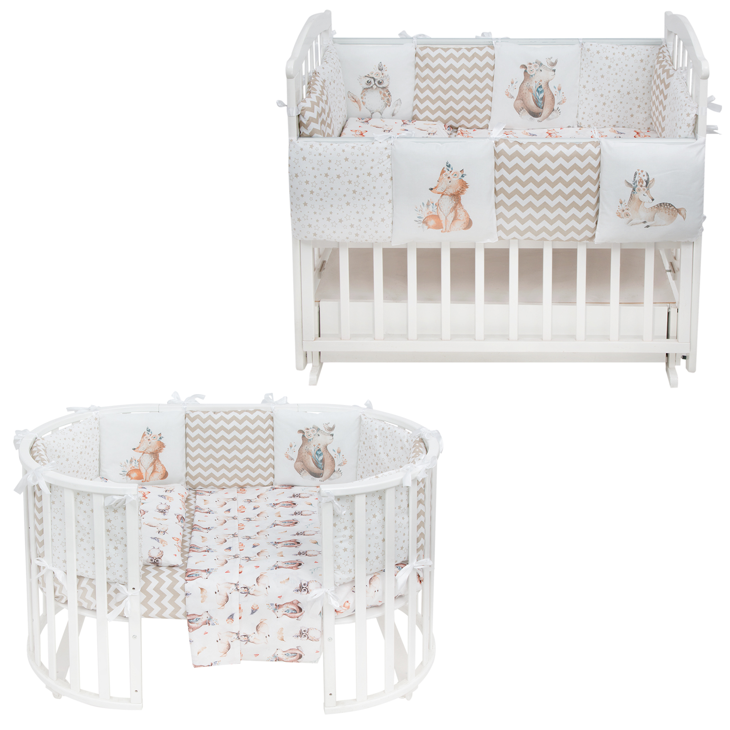 

Комплект в кроватку Leader Kids Лесные зверята, коричневый