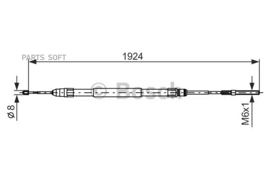 

Трос cтояночного тормоза BOSCH 1987477693