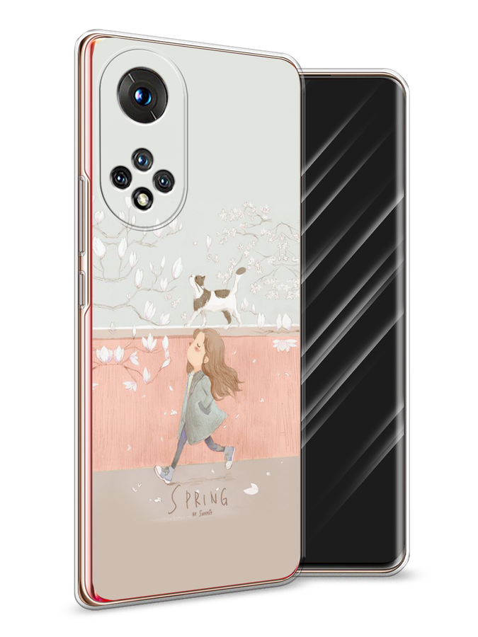 

Чехол Awog на Honor 50 "Девочка-весна", Серый, 6105450-7