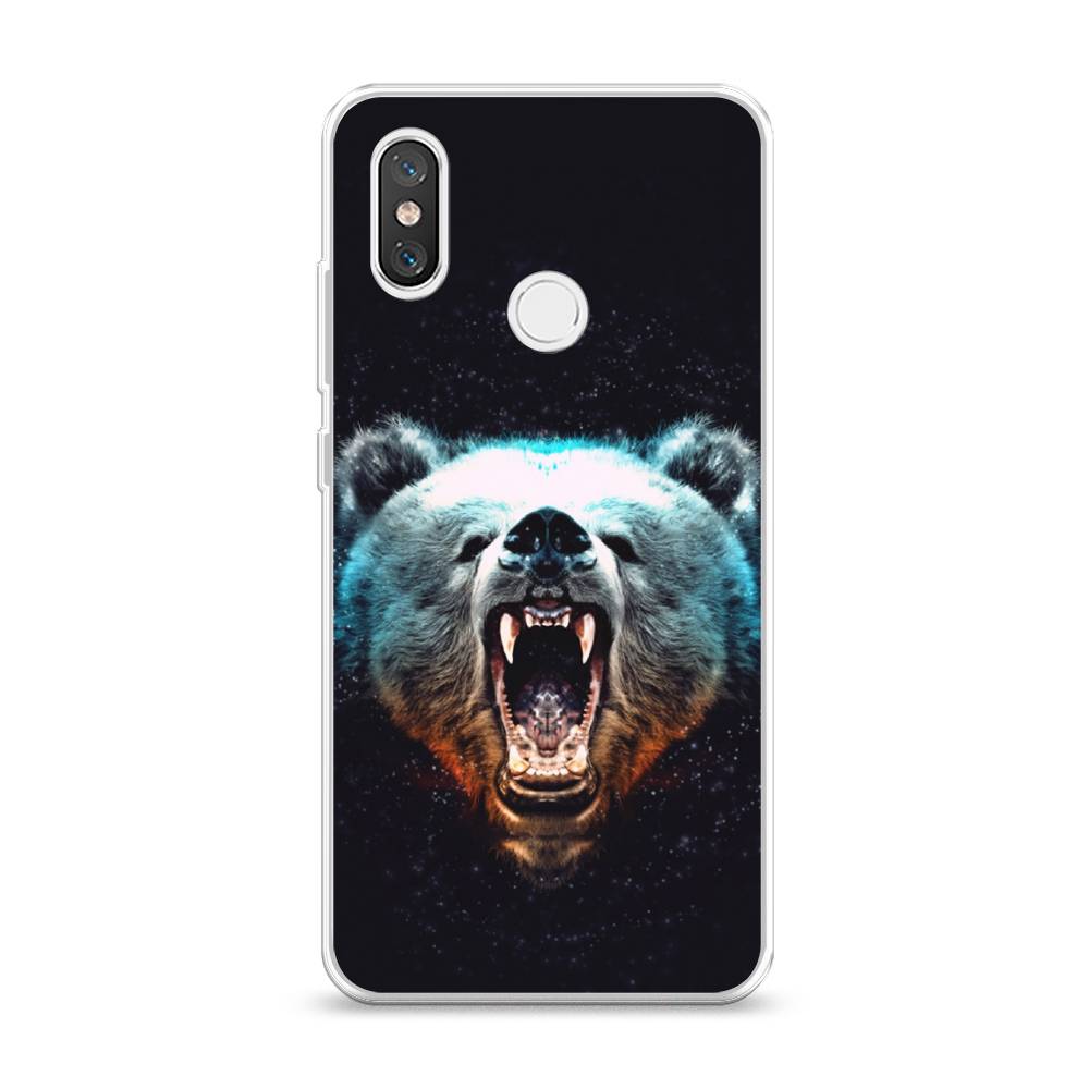 

Чехол Awog на Xiaomi Mi 8 "Медведь", Разноцветный, 33550-2