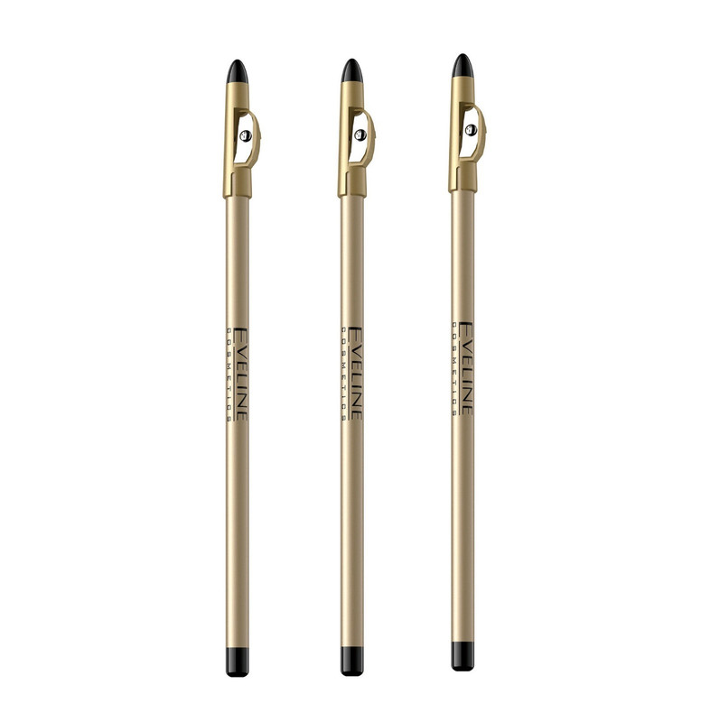 Карандаш для глаз Eveline Cosmetics контурный Eyeliner Pencil черный 3 шт