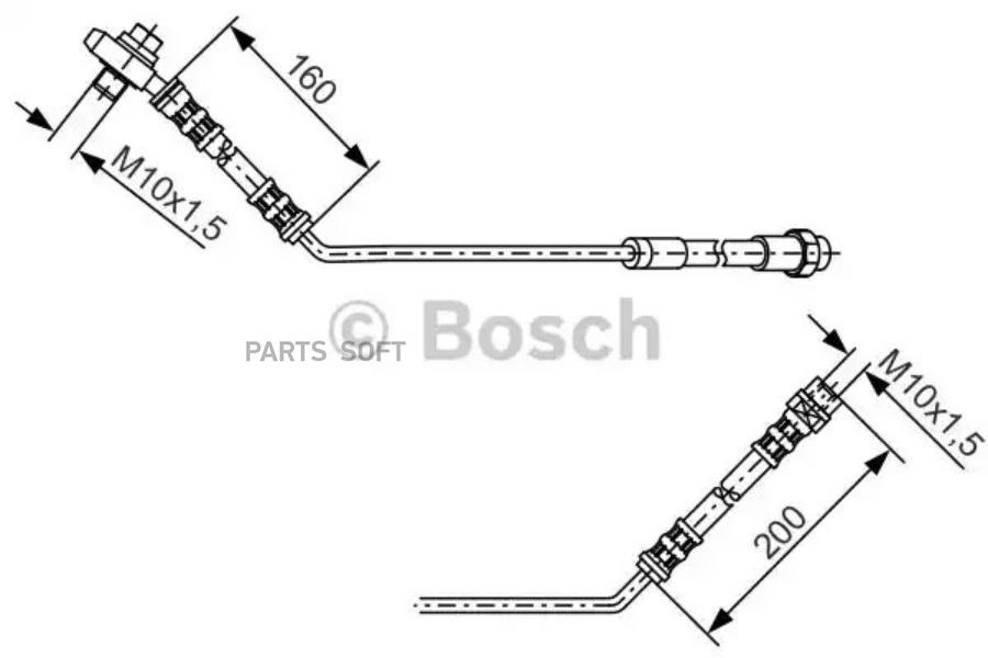 

Шланг тормозной системы BOSCH 1987476054 задний левый