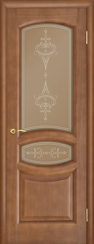 фото Дверь ульяновские двери анастасия стекло бронза сатинат палермо темный анегри 74 80, шпон