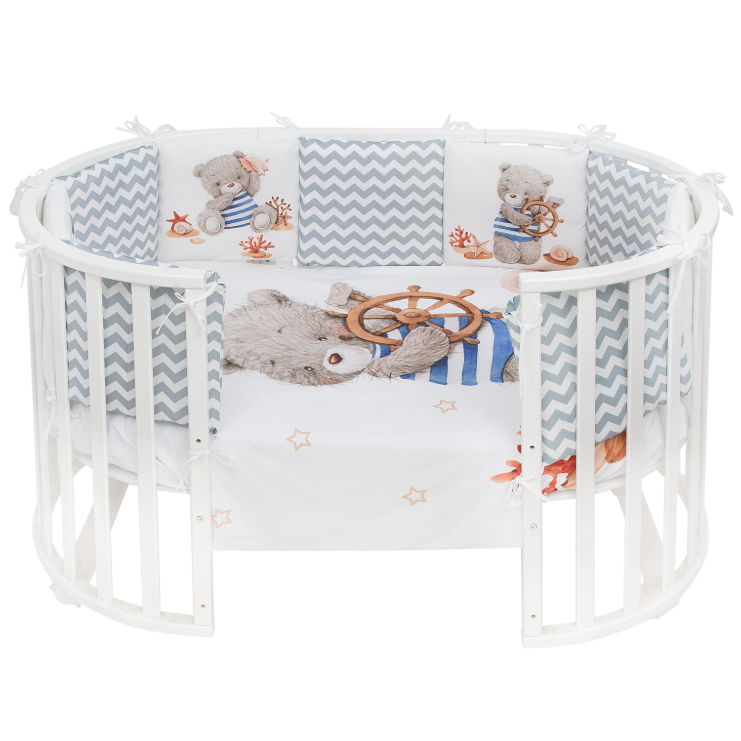 

Комплект в кроватку Leader Kids Морской круиз, серый