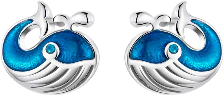 

Серьги пусеты из серебра bamoer BSE584, фианит, BSE584