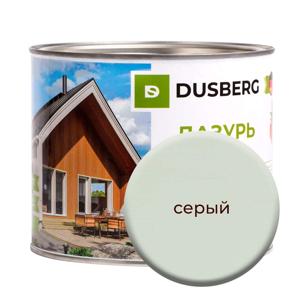 Лазурь Dusberg для дерева 2 л Серый