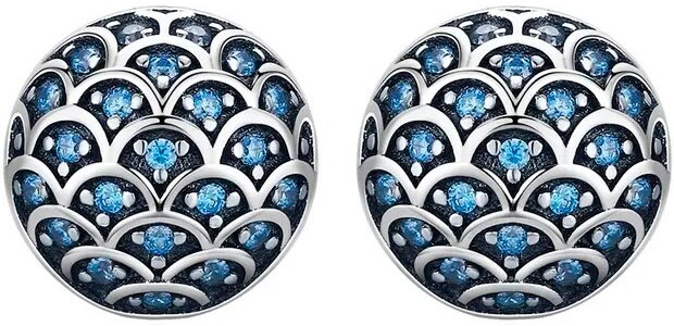 

Серьги пусеты из серебра bamoer SCE239, фианит, SCE239