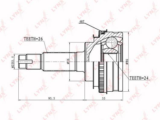

Co-7509A_Шрус Наружный К-Кт Toyota Carina/Corolla/Camry 16-2.0D 83-91