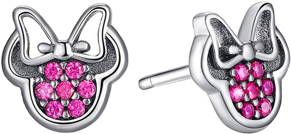 

Серьги пусеты из серебра bamoer PAS414, фианит, PAS414