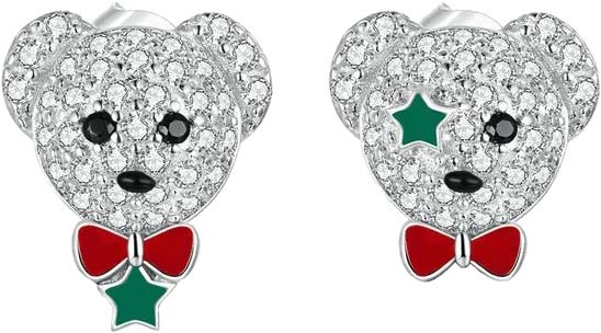 

Серьги пусеты из серебра bamoer BSE437, фианит, BSE437