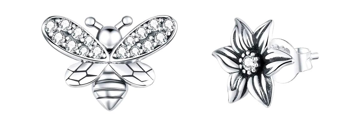 

Серьги из серебра bamoer SCE884, фианит, SCE884