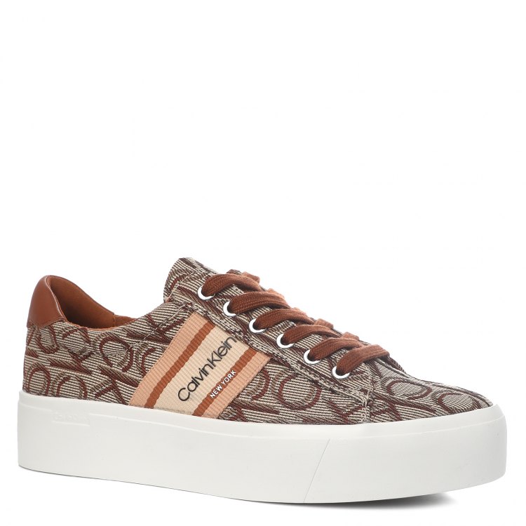 

Кеды женские Calvin Klein JINJER_2406334 коричневые 39 EU, JINJER_2406334