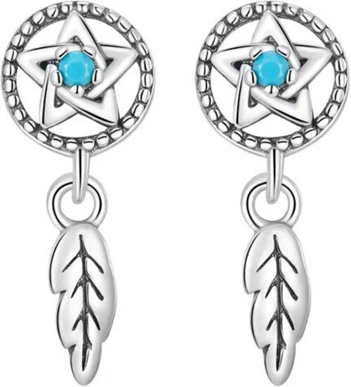

Серьги подвески из серебра bamoer SCE1492, бирюза, SCE1492