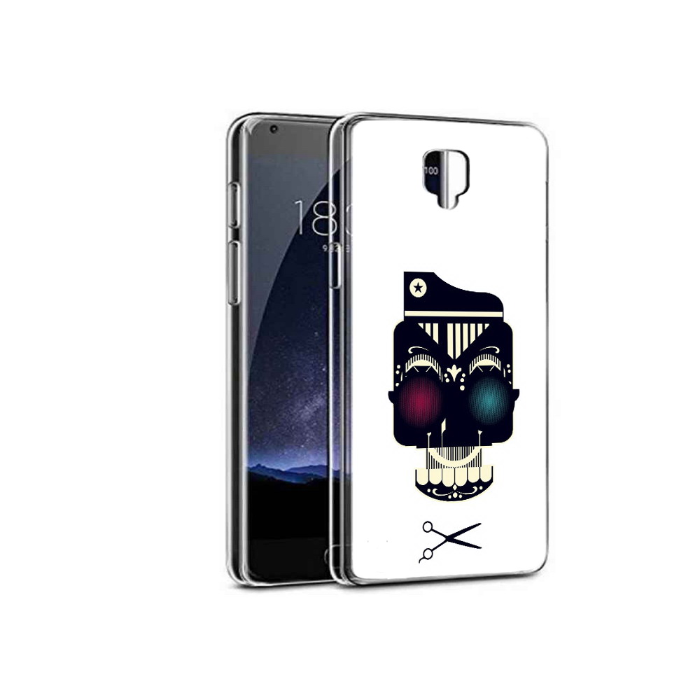 

Чехол MyPads Tocco для OnePlus 3 черно белый скелет с яркими глазами (PT47261.124.687), Прозрачный, Tocco