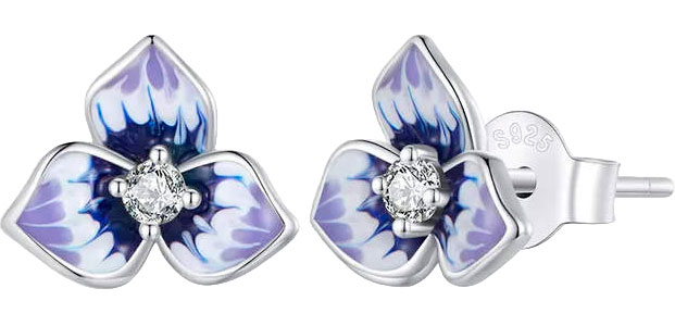 

Серьги пусеты из серебра bamoer BSE860, фианит, BSE860