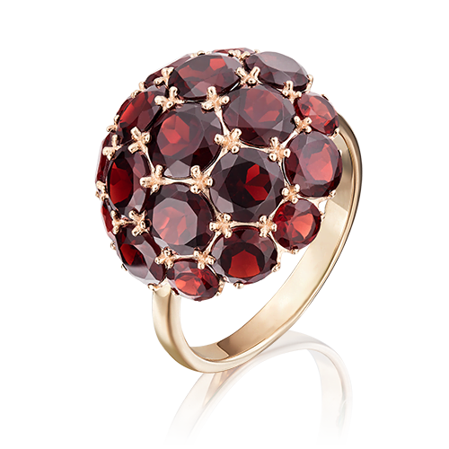 

Кольцо из красного золота с гранатом р.17 PLATINA jewelry 01-4377-00-204-1110-46, 01-4377-00-204-1110-46