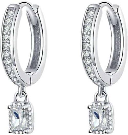 

Серьги подвески из серебра bamoer BSE157, фианит, BSE157