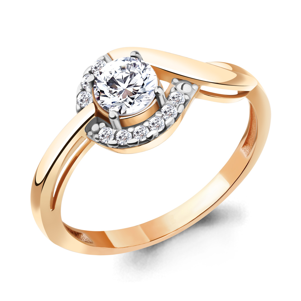 

Кольцо из серебра с фианитом р. 19,5 Aquamarine 67478А_925_з, 67478А_925_з