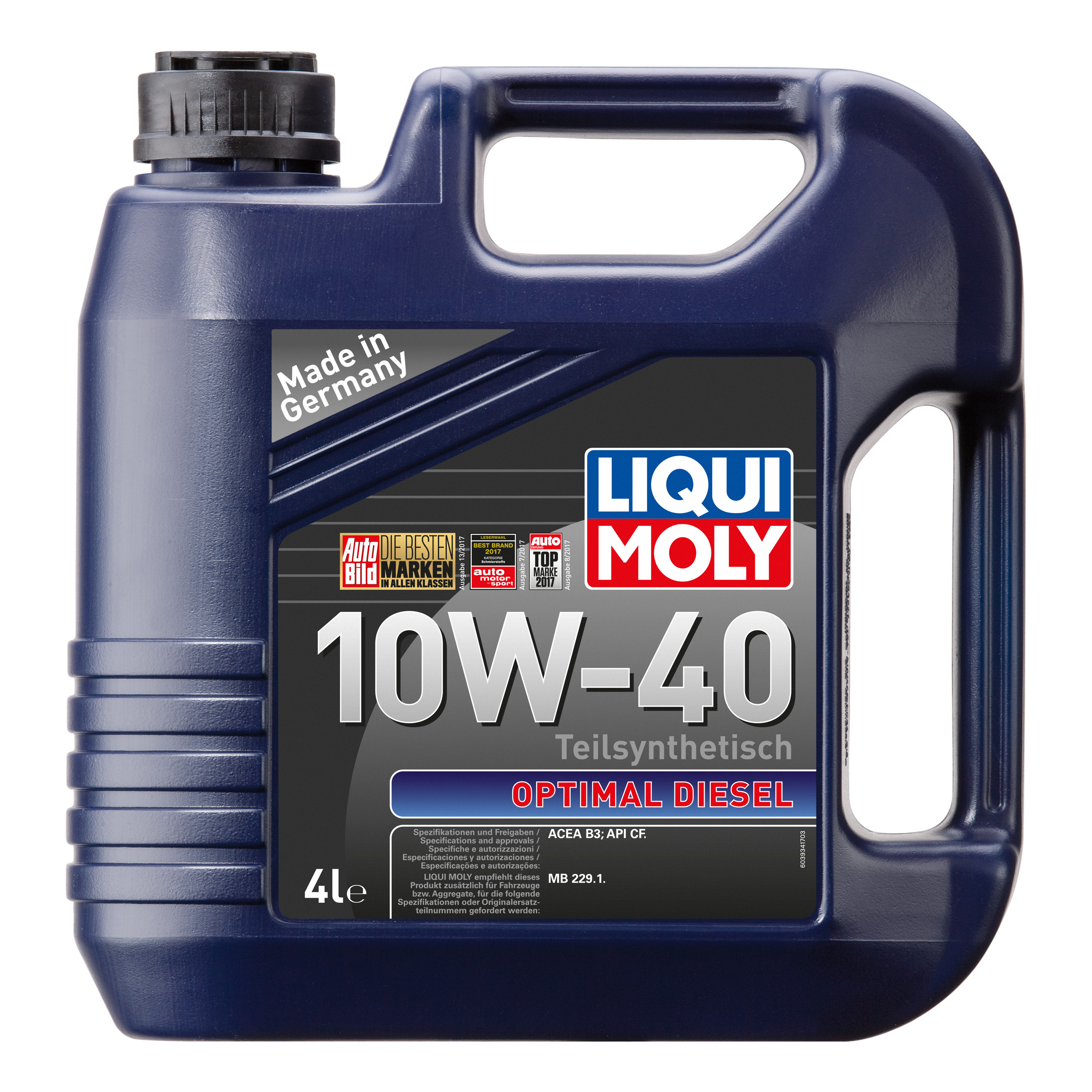 

10W-40 CF OPTIMAL DIESEL 4л (полусинт.мотор.масло), Optimal Diesel