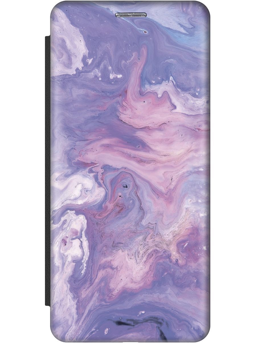 

Чехол-книжка на Honor X7a c принтом "Сиреневый мрамор" черный, Фиолетовый, 159397