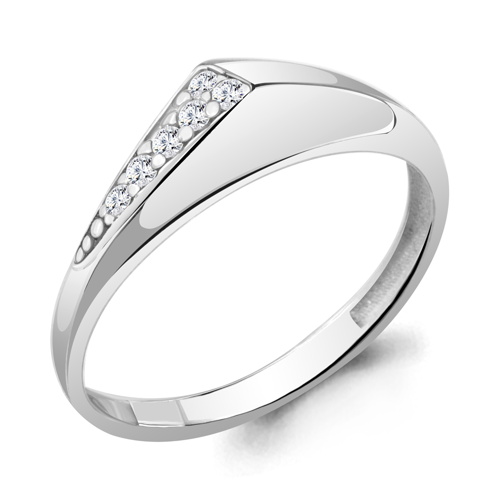 

Кольцо из серебра с фианитом р. 17,5 Aquamarine 67498А_925_р, 67498А_925_р