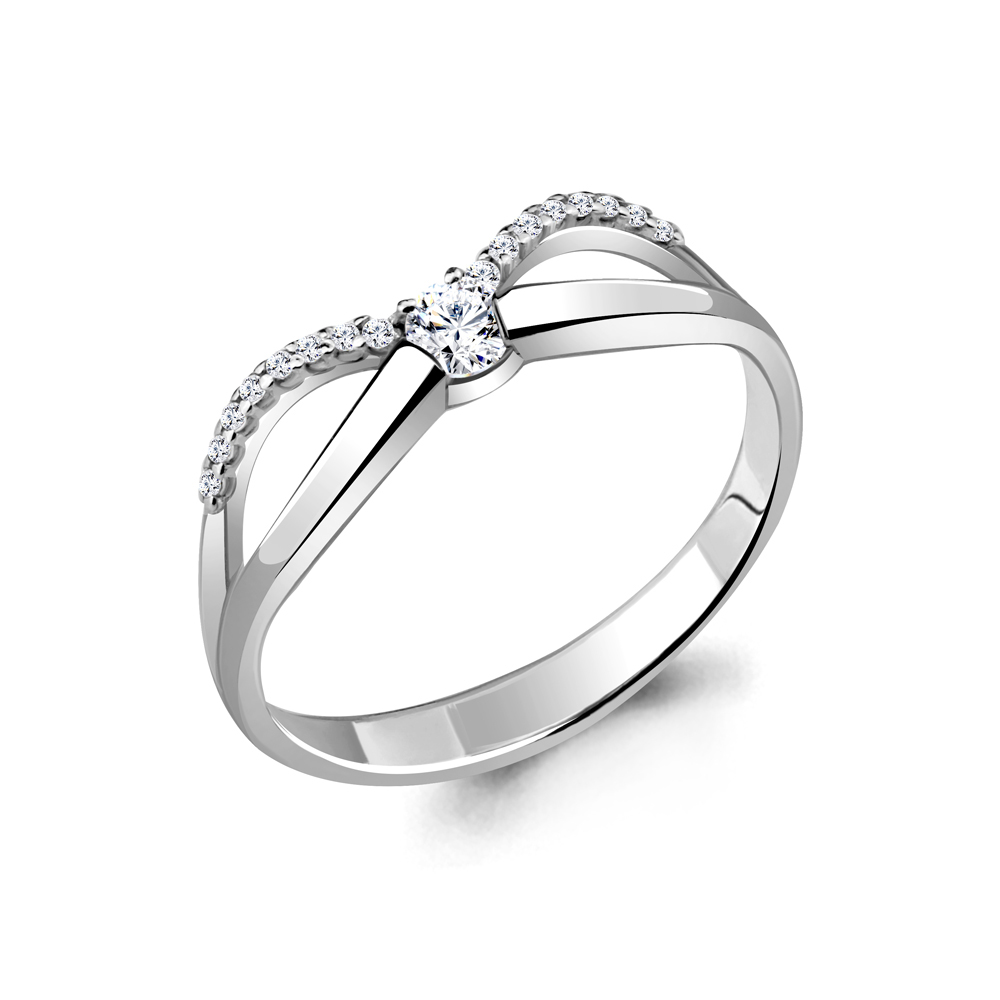 

Кольцо фаланговое из серебра с фианитом р. 14 Aquamarine 67513А_925_р, 67513А_925_р