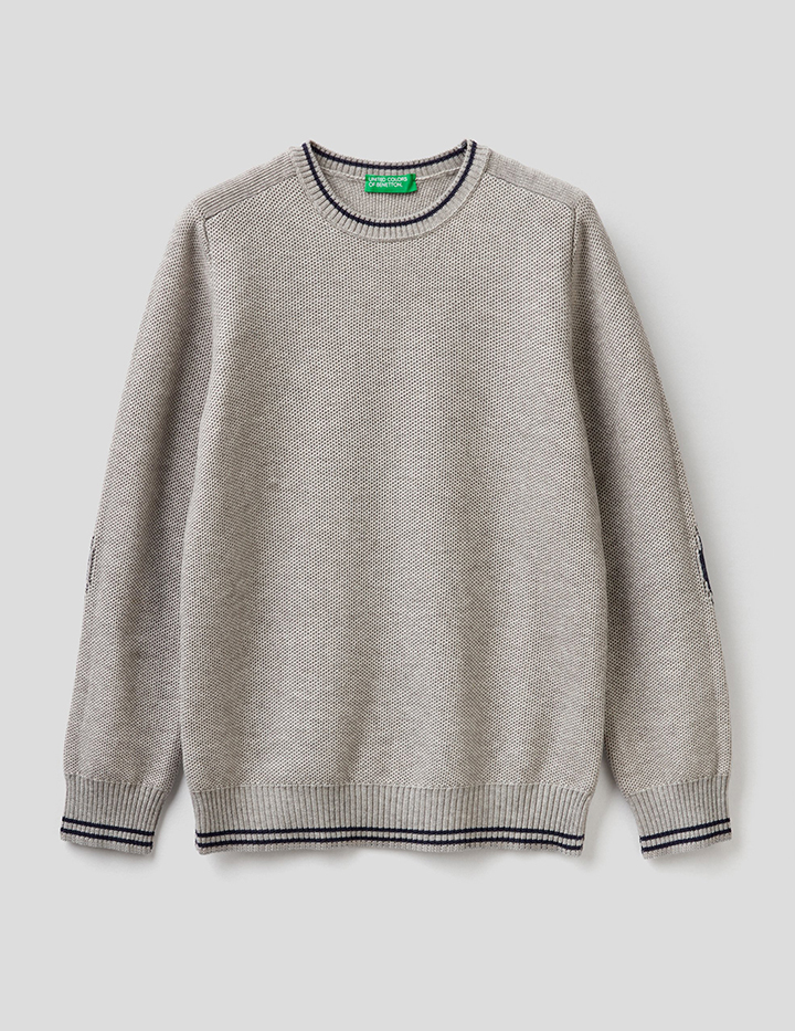 

Джемпер для мальчиков Benetton цв. серый р.146, 21A_103EQ1102