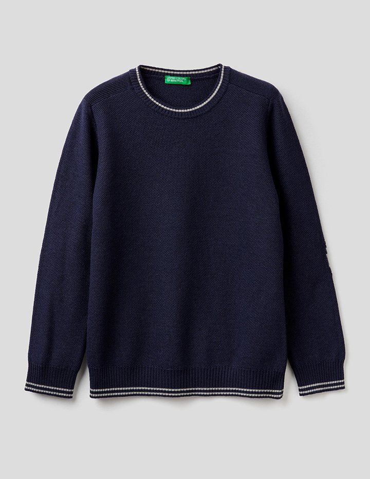 

Джемпер для мальчиков Benetton цв. синий р.128, 21A_103EQ1102