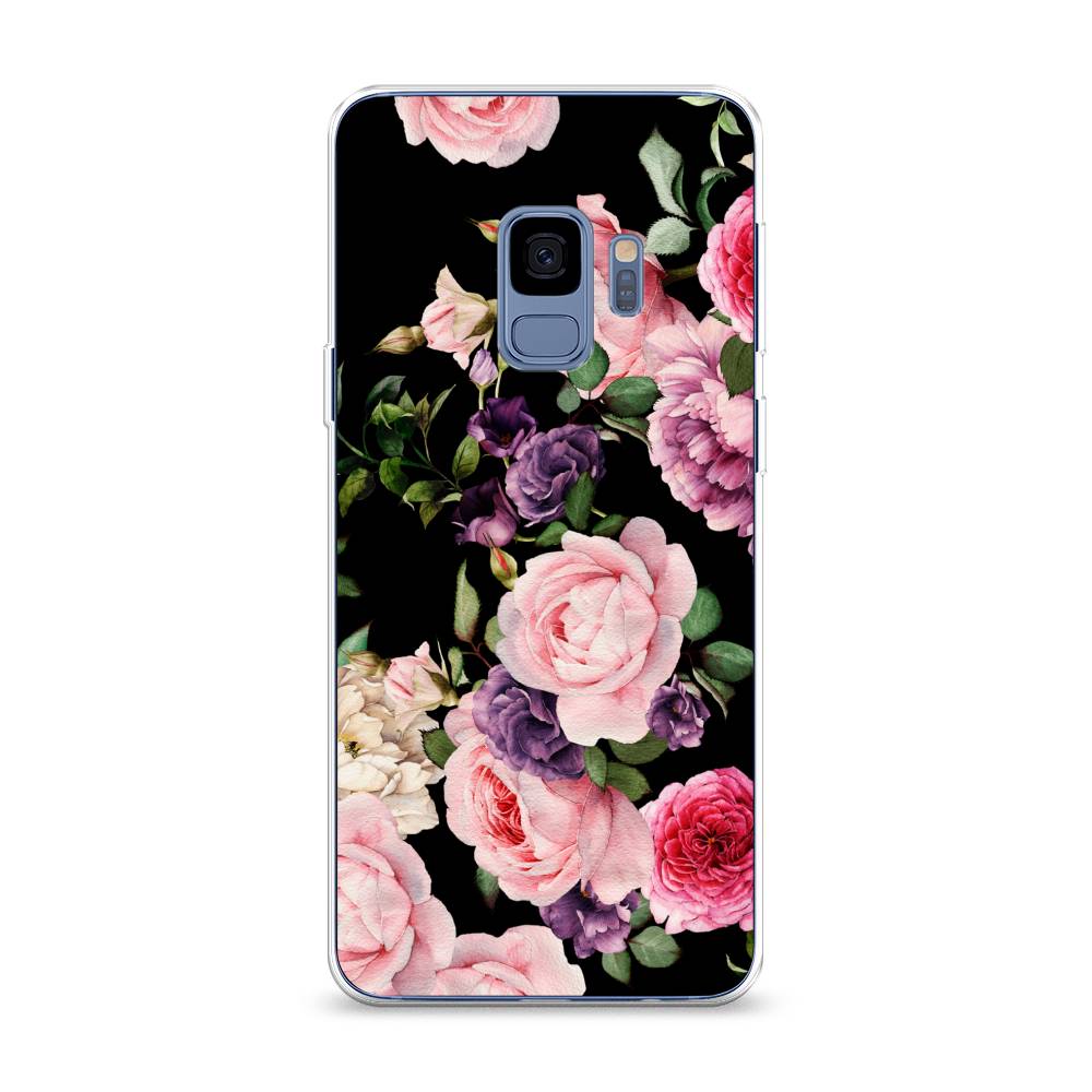 

Чехол Awog на Samsung Galaxy S9 "Пионы на черном", Черный;розовый;зеленый, 25750-8