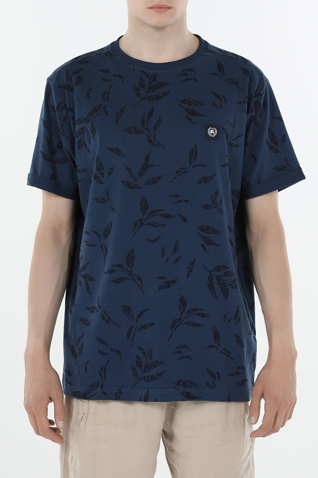 

Футболка мужская LERROS 2443025 синяя 2XL, Синий, 2443025