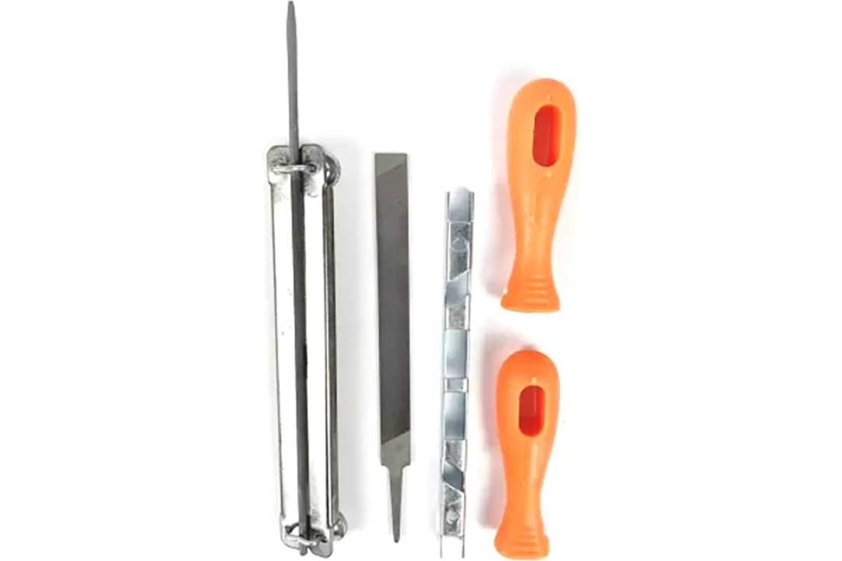 фото Сtм-511 надфиль для заточки цепи с ручкой и направляющим 5.5мм nobrand