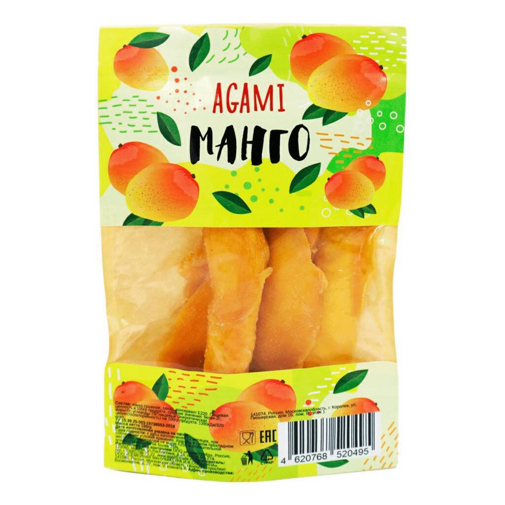 

Манго Agami цукаты листочки 100 г