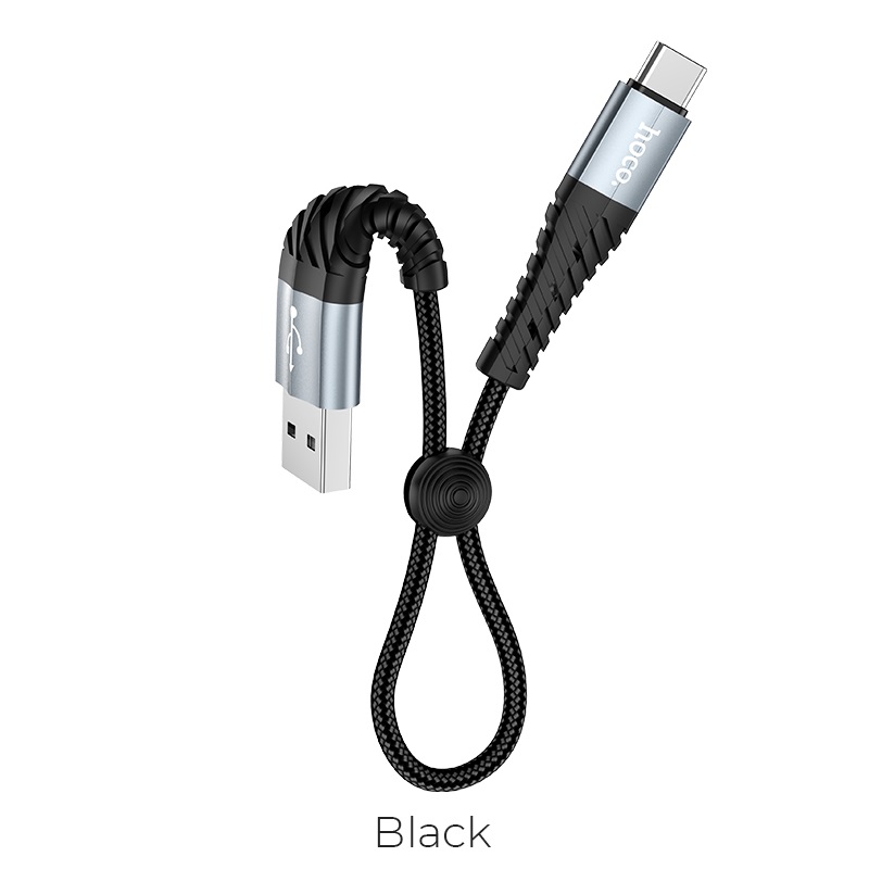 

Дата-кабель USB универсальный Type-C Hoco X38 Cool Charging (25см) (черный)