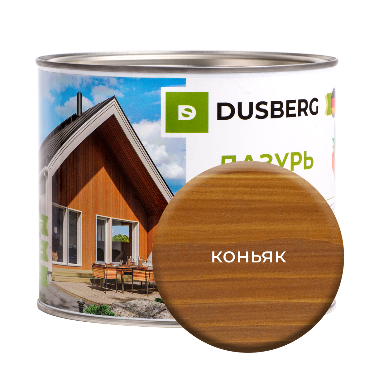 Лазурь Dusberg для дерева 2 л Коньяк