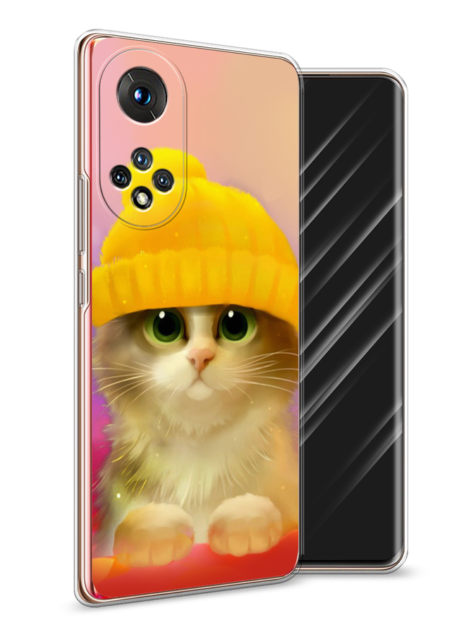 

Чехол Awog на Honor 50 "Котенок в желтой шапке", Желтый, 6105450-2